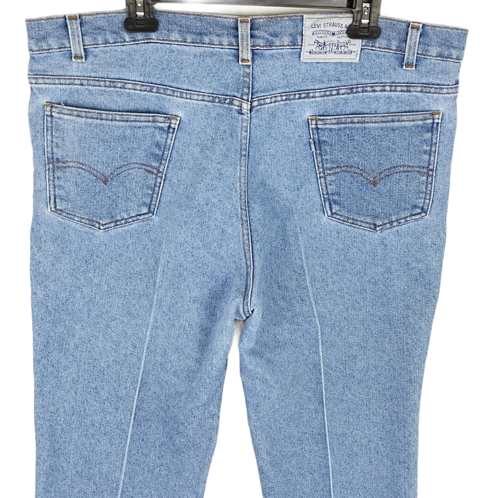Vintage Late 80s Levis Mens 530 42x30 Relaxed Fit Jeans Silver Tab Blank R USA