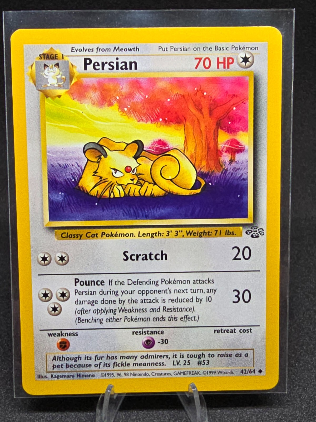 Pokemon TCG Persian 42/64 Vintage WoTC Jungle Uncommon NM