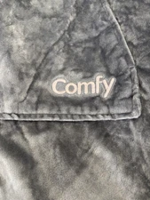 THE COMFY Original Oversized Sherpa Wearable Hooded Blanket(Gray ONE SIZE)USED