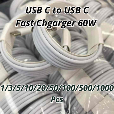 USB C Type C Fast Charger Cable PD Cord 60W Lot For Android iPhone 15 iPad Pro