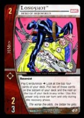 VS System: Longshot, Hero of Mojoworld - Foil [Played] Marvel X-Men TCG CCG Clas
