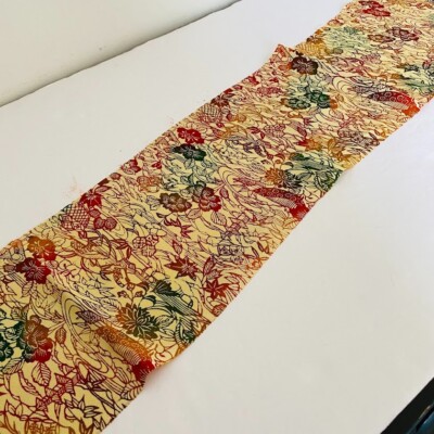 Abundant Fall #D 6.5x81-2.25yd LONG Vintage Silk Chirimen