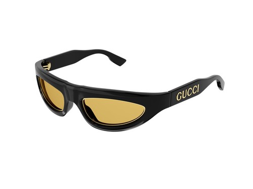 Gucci Occhiali da Sole GG1062S 001 Nero giallo Uomo | eBay