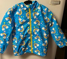 Girl's Rainbow Hooded Rain Jacket Size: 5 NWT