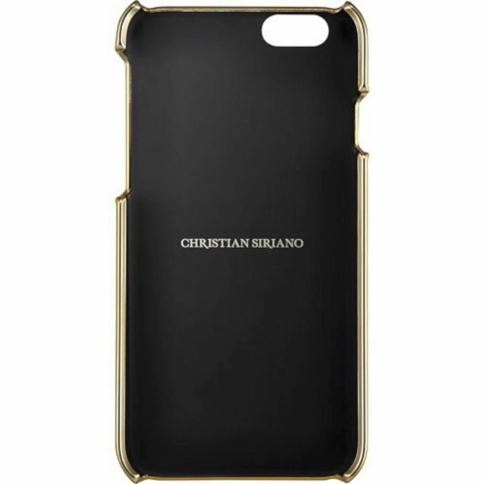 NUEVO Christian Siriano COCODRILO iPhone 6/6s Diseñador Teléfono Celular Estuche NEGRO/DORADO Foto 3 de 4