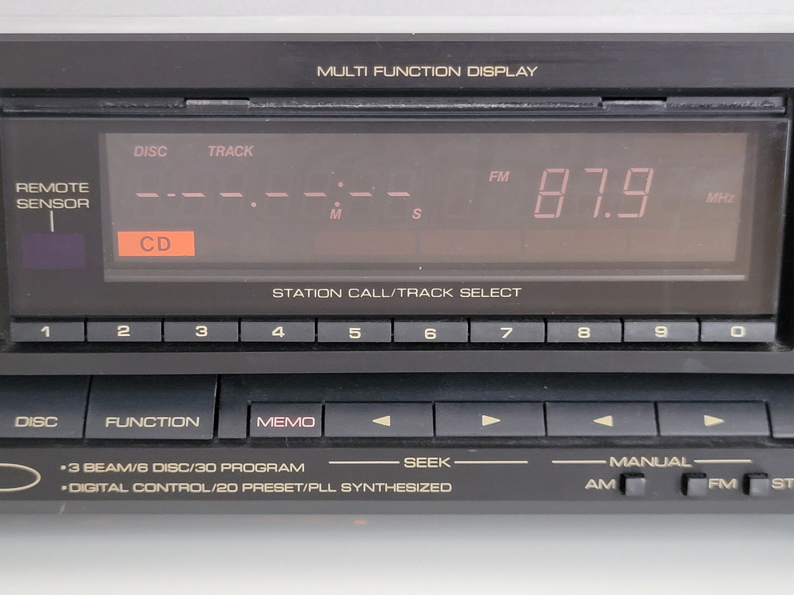 6 CD CHANGER W/REMOTE, BSR MCD-8090 AM/FM RECEIVER, 2 MAGAZINES, MANUAL