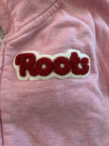 ROOTS CABIN Girls XXL Pink Hoodie Full Zip Sweatshirt Logo Canada Vintage? - Picture 5 of 7
