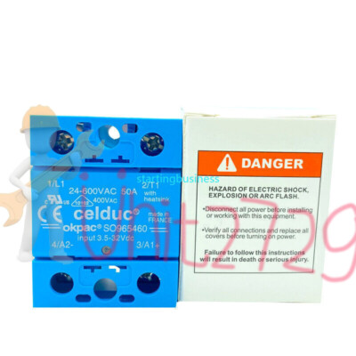 New for Celduc Okpac Solid State Relay SO965460 50A/24-600VAC PLC
