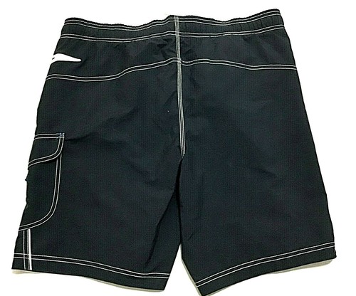 Speedo Swim Trunks Mens Sz Medium M Lined Board Shorts Three Pockets Navy Blue - Picture 2 of 4