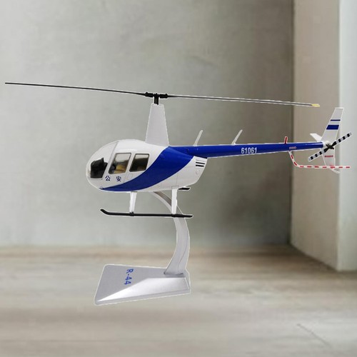 Modèle Réduit Hélicoptère R44 Raven En Alliage 1:32 - Longueur 37 Cm - Pour Collection, Décoration Bureau