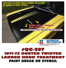 Sp Qg-397 1971 1972 Plymouth Duster - Twister Ladder Hood Paint Stencil Stripe
