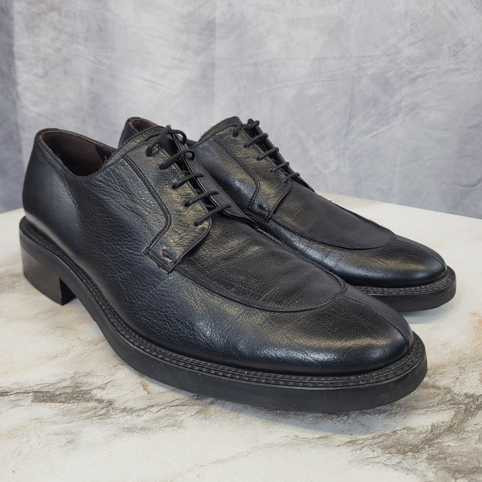 SAOLA To Boot New York Grembiule Punta Spaccata Derby Scarpe Uomo Taglia 13 Nero