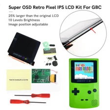GameBoy Color GBC IPS Backlight LCD Kits Q5 2.0 Laminated Screen W/Pre-cut Shell