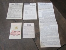 VTG ANSCO Color Film Manual Photography Brochures Camera Lot Darkroom Ephemera