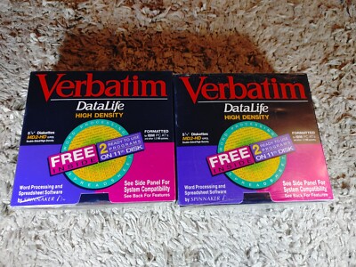 20-Pack Verbatim DataLife High Density 5.25  (5 1/4 ) Floppy Disks for IBM PCs