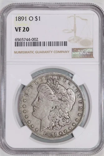 1891-O MORGAN DOLLAR NGC VF20