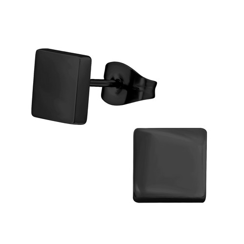 NEW Mens Black Steel Stud Earrings BALL Disc STAR Tribal SINGLE or PAIR (N8) - Picture 17 of 19