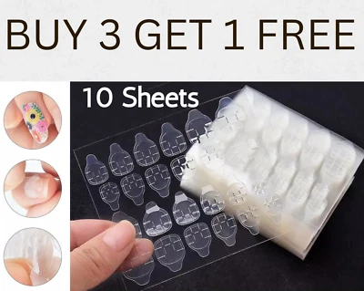 240 Double Sided Adhesive Tab Glue Tape Sticker Fashion False Nail Tip &ToeNails