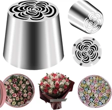Extra-Large Russian Piping Tips Set,Russian Flower Piping Tips for Cake Decorati
