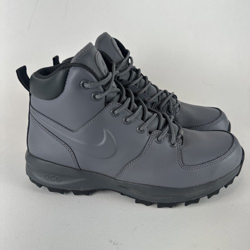 Nike ACG Manoa Hiking Boots Combat Hiking 9.5 Gray Grey 472780-002 WORN ONCE