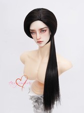 1/4 1/3 Uncle BJD Wig Doll Hair Side Part Wolf Tail Hand Hook Bangs Soft Fiber