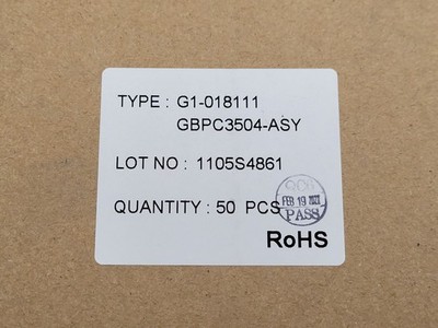 (1 PC) GBPC3504 BRIDGE RECT 1PHASE 400V 35A GBPC ROHS