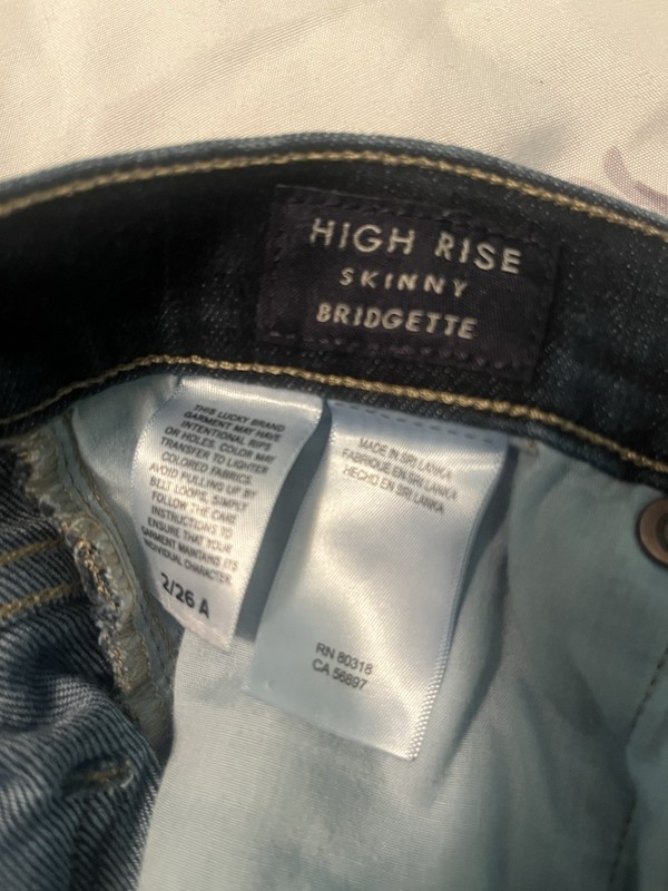 Lucky Brand Womens High Rise Skinny Dark Wash Button Fly 5-Pocket Jeans