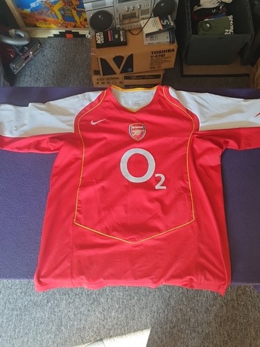 Arsenal Football Shirt 2004 O2 Nike Home Kit XXL Vgc F | eBay
