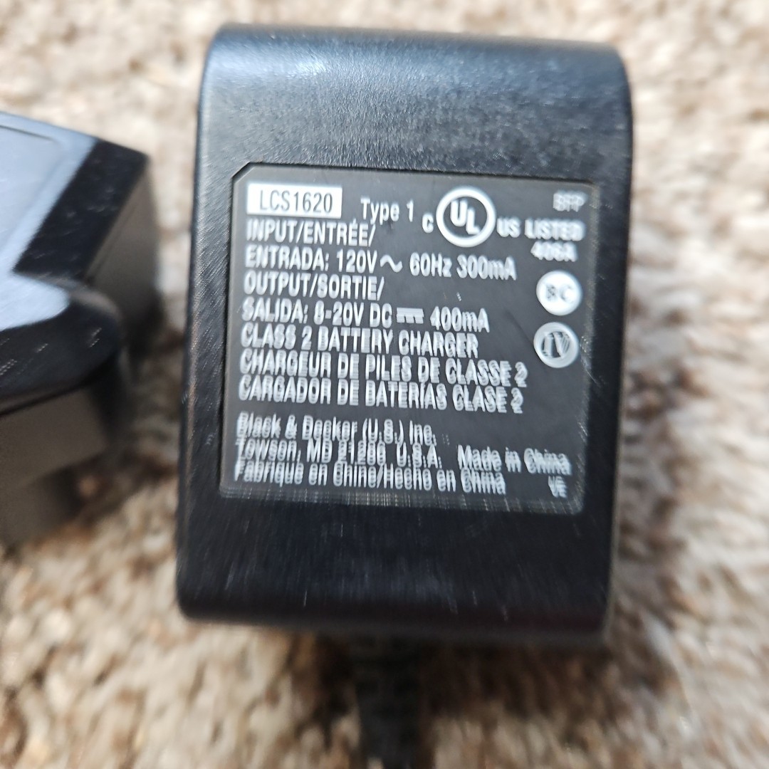 Black and Decker Genuine OEM 20v Lithium-Ion Replacement Charger New