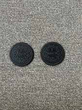2 Oreo Cookie Golf Ball Markers Black 3D Printed 4G
