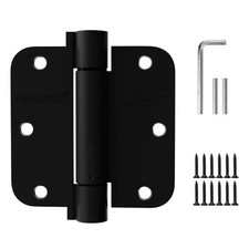 2 Pack Self Closing Door Hinges 3.5 inch Matte 3.5*3.5in, 5/8 - Black