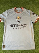 Manchester City Youth Size X- Large 22/23 Home Soccer Jersey