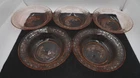 5 Federal Pink Depression Glass Sharon Cabbage Rose Rimmed Soup Fruit Bowls