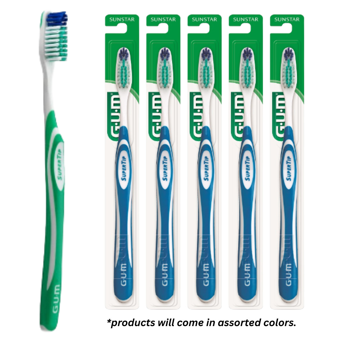 460P GUM SuperTip Soft Bristles Toothbrushes, Ergonomic, FUL