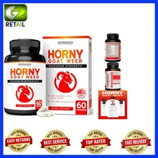Natural Energy & Circulation Booster -  590mg Horny Goat Weed Capsules
