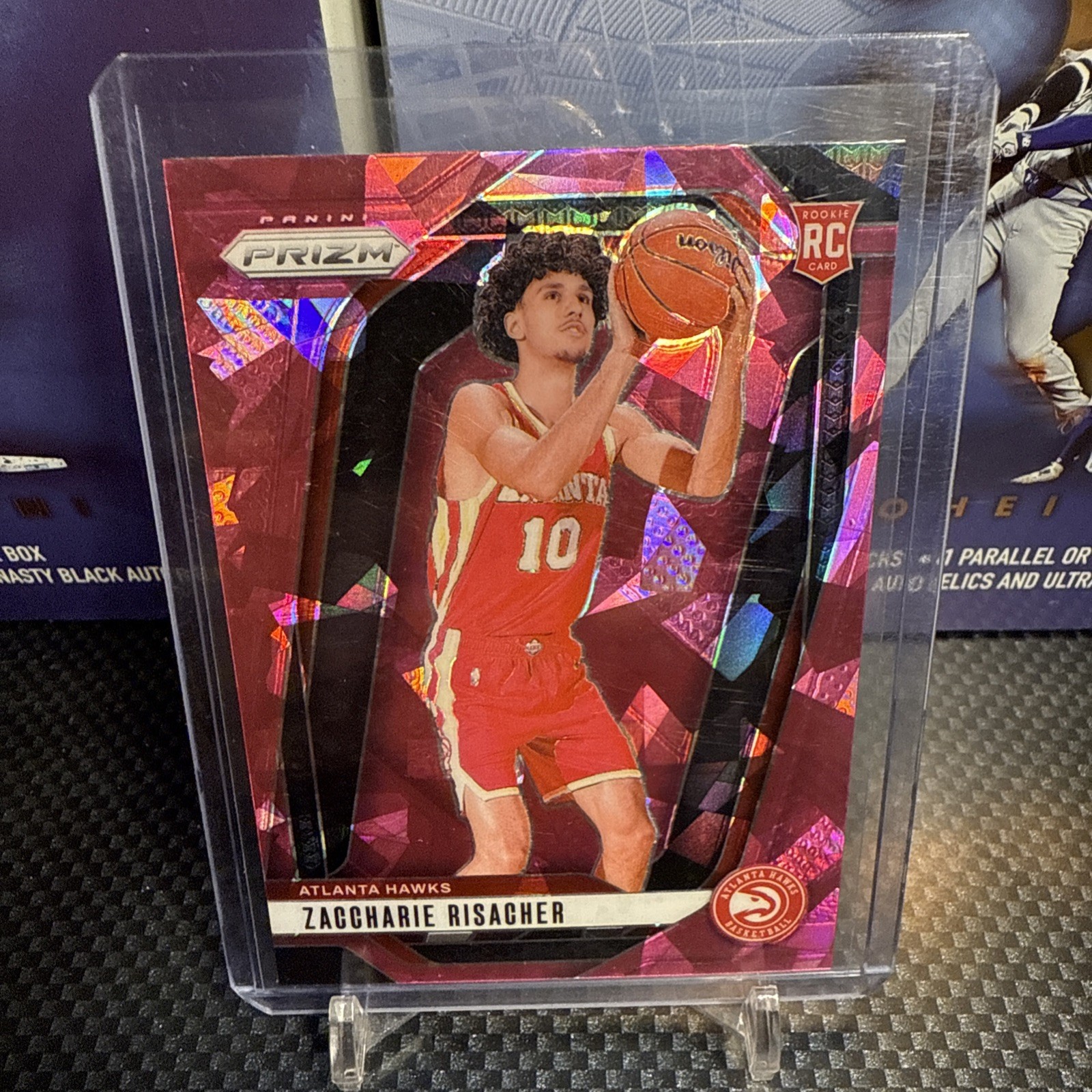 2024-25 Panini Prizm - Zaccharie Risacher #265 Pink Ice Prizm (RC)