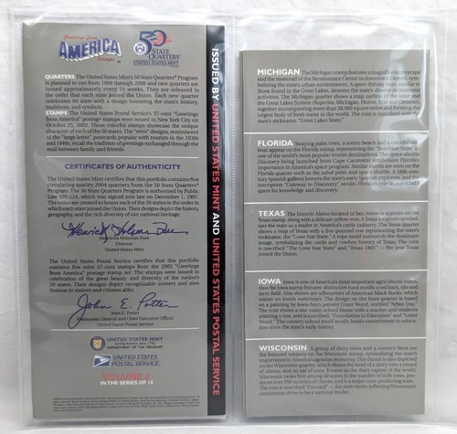 50 State Quarters Greetings From America Portfolio - 2004 - Opened & Sleeved - Picture 2 of 2