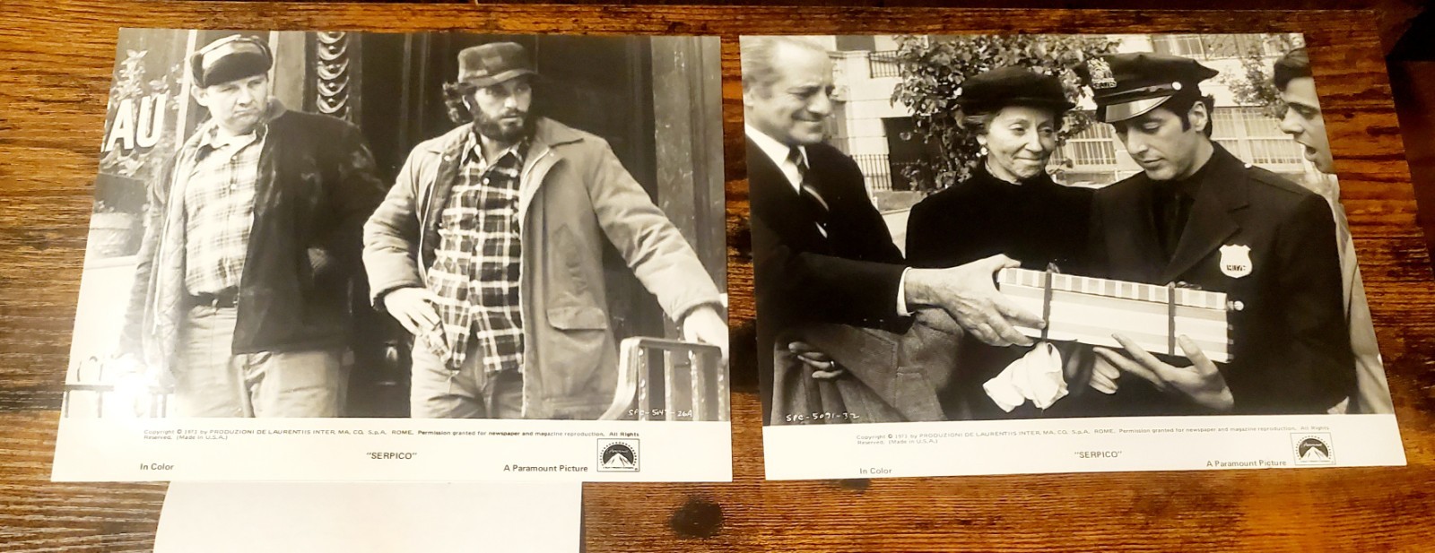 1974 "SERPICO" Al Pacino MOVIE PROMOTIONAL PRESS KIT With (4) Photos In FOLDER 