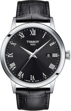 Tissot Watch Classic Dream Leather Strap T1294101605300 Men's Black Dial