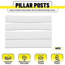 4PCS Chrome Car Door Trim B Pillar Posts Covers For 2007-14 Cadillac Escalade