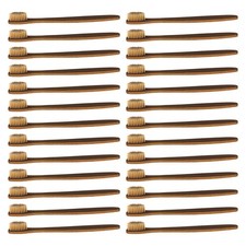 50 PCS Brosse À Dents Souple Bambou Bio Végane Poignée Poils Souples