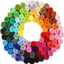 Needle Felting set Bulk 100 Colors Art craft supply tool kit