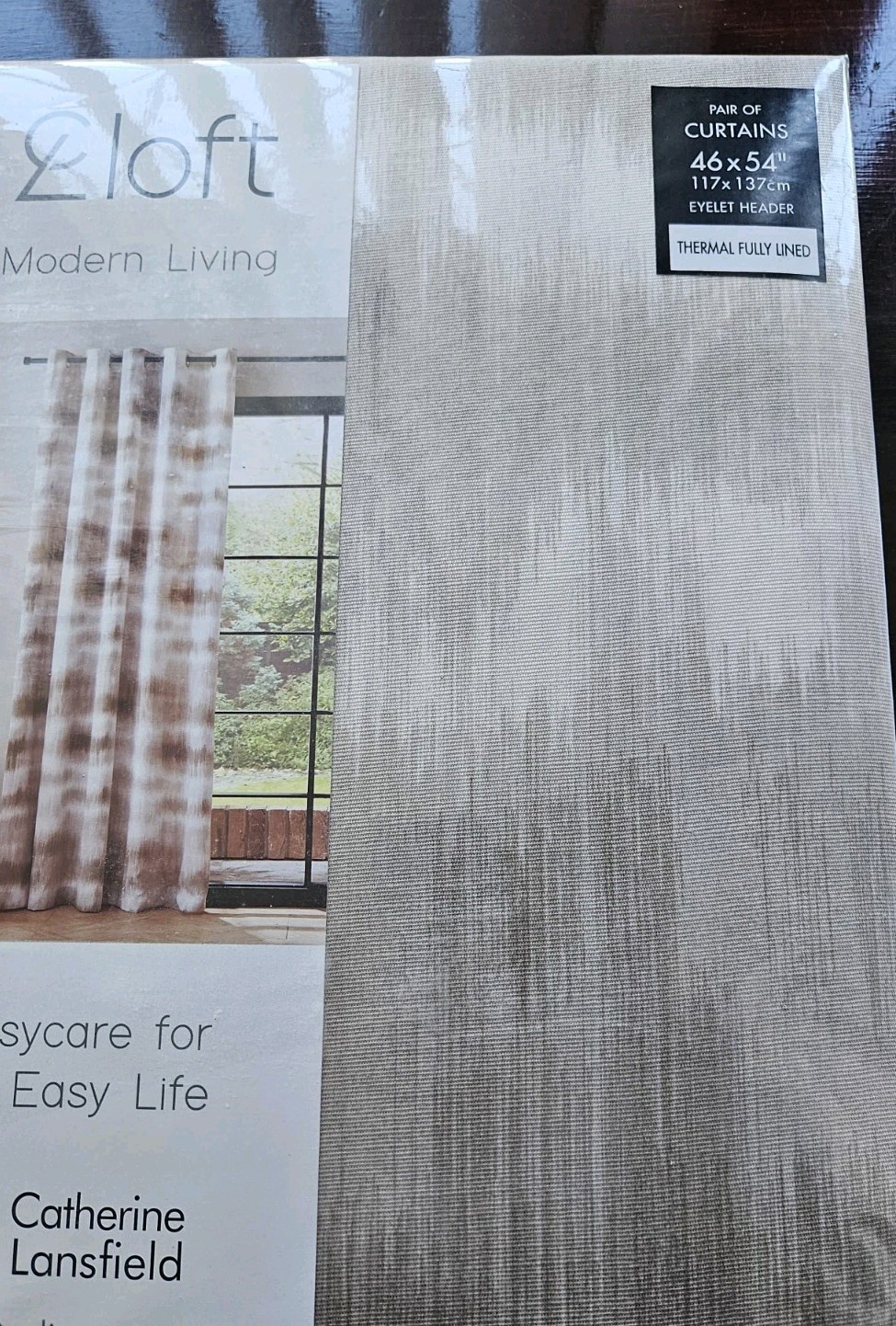 Catherine Lansfield Glitzy 66x90 Lined Eyelet Curtains Grey CHEAPEST ON EBAY - Image 2