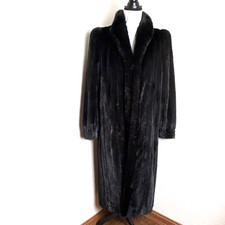 Excellent Black Medium Mink Fur Coat Jacket 87