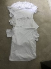 Tom Sawyer Uniform Shirt White Long Sleeve Button Front Chest Pocket Sz 16 Lot 3