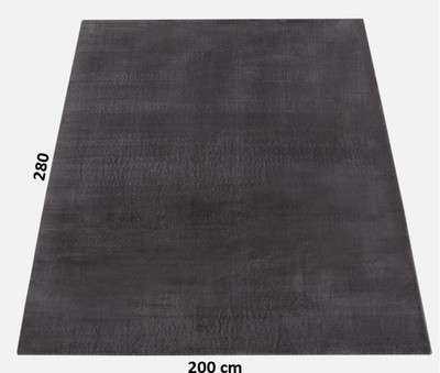 Paco Home Teppich 200x280 Anthrazit Kurzflor Weich Rutschfest Wohnzimmer NEU