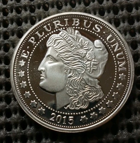 2015 Morgan Lady Liberty .999 Fine Pure Silver Bullion Round