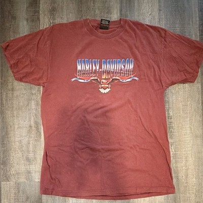 Vintage Harley-Davidson Bertl's Bamberg Germany Maroon Graphic T-Shirt, Size XL