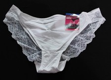 Maidenform Women's Low Rise Lace Back Tanga Panty NN7 White XL NWT