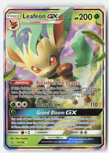 Leafeon GX 13/156 Holo Ultra Rare Ultra Prism Pokemon Near Mint